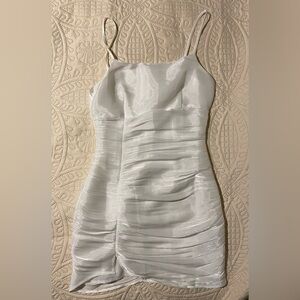White Shimmery Mini Dress